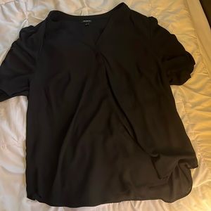 Torrid rouched sleeves, size one black blouse